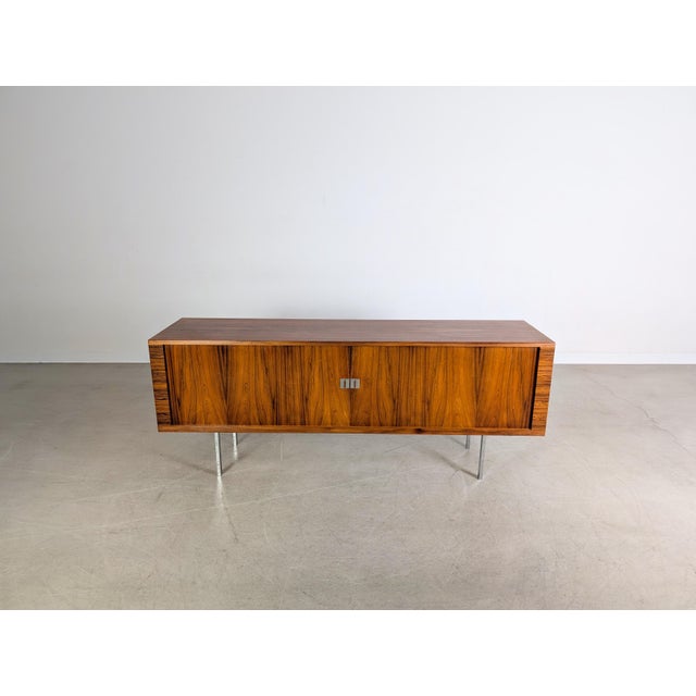 Beautiful presidential sideboard with roll-top doors by ry mobler from the 1950s-60s. The design is by hans j. Wegner, one...