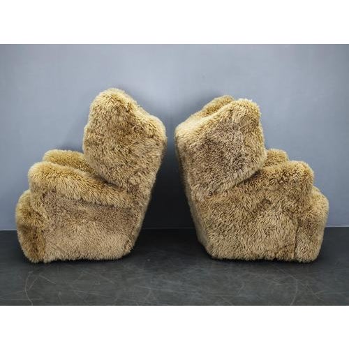 Monumental Art Deco Skandilock Sheepskin Wingback Chairs 1930s, Set of 2 For Sale - Image 10 of 14
