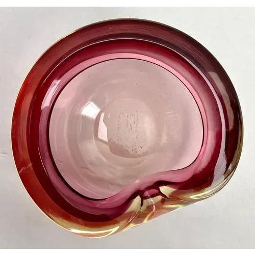 Flavio Poli Murano Glass Bowl attributed to Flavio Poli for Somerso, 1962 For Sale - Image 4 of 9