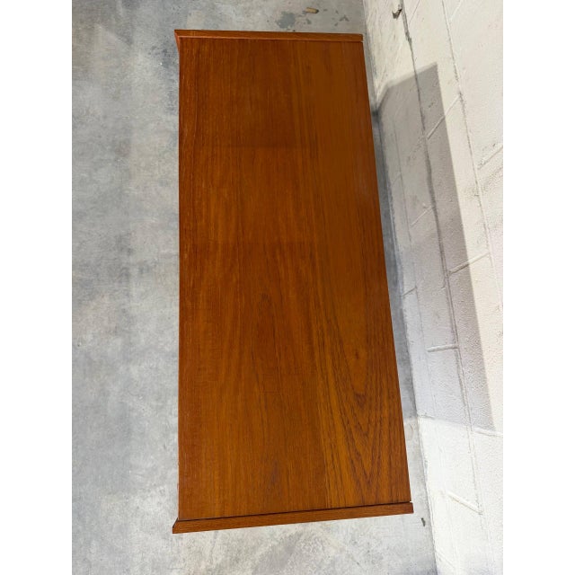Wood Pair of Danish Mid Century Modern Teak Glass Door Cabinets Display Credenzas Bookcases For Sale - Image 7 of 10