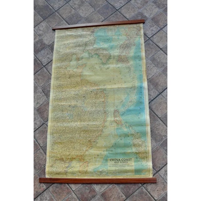 Vintage Korea and China Map, 1953, in Good conditions. Designed 1950 to 1959 This piece has an attribution mark, I am sure...