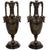 Pair of Neo-Greco Bronze and Marble Urns Vases With Candlestick Circa 1880 For Sale - Image 4 of 18