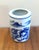 Chinese blue and white classic brush pot 4” x 2.5”d Excellent condition