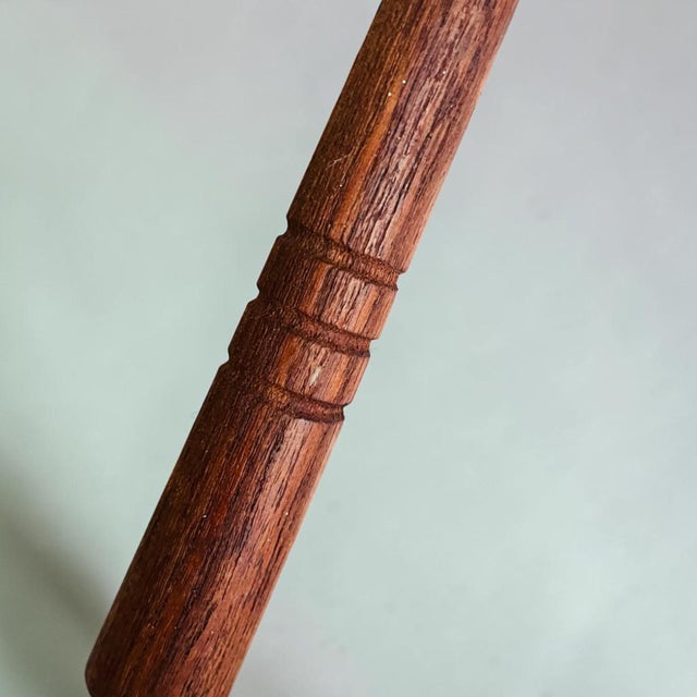 Japandi Style Hanging Lamp in Wrapped Fabric and Teak, 1960s For Sale - Image 10 of 16