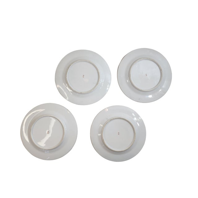 1960s Hand-Painted Vintage Kutani Mt. Fuji Plate With Gold Trim – Scenic Winter Village - 4 Available For Sale - Image 5 of 7