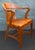 20th Century Victorian Style Oak Bankers Chair For Sale - Image 4 of 8