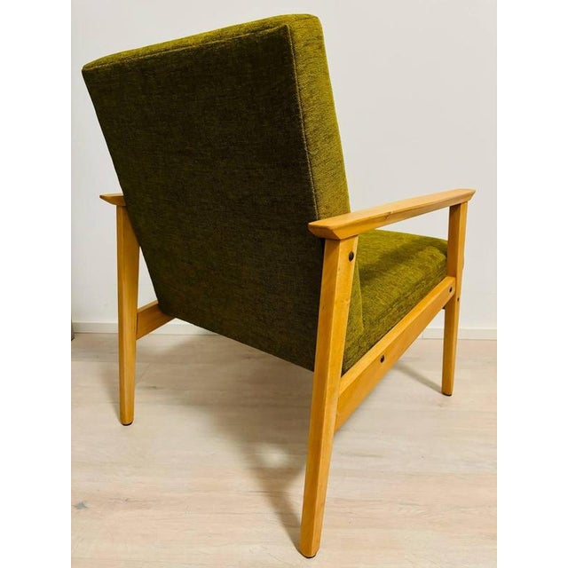 Vintage Green Armchair, Czechoslovakia, 1970s For Sale - Image 9 of 10