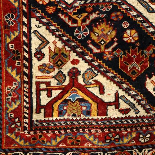 Antique Kaskay Thin Knot Rug For Sale - Image 6 of 9