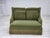 1950s, Danish 2-seater sofa. Original striped green furniture velour, beech wood legs, springs in the seat. Original good...