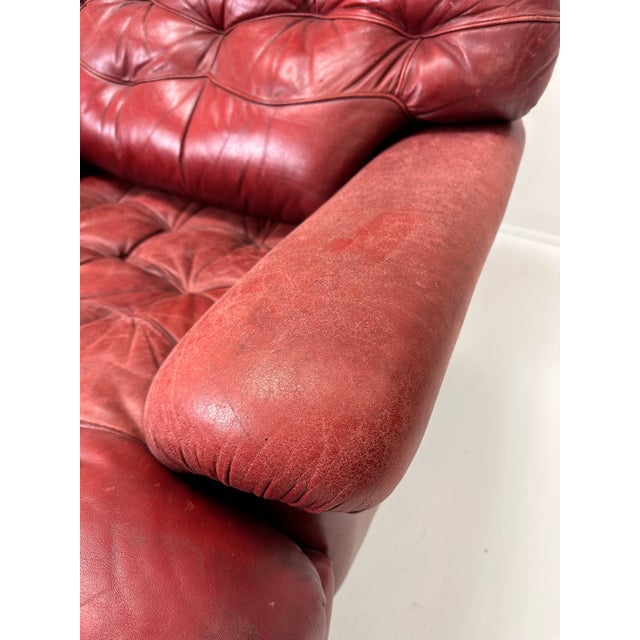 Animal Skin 1960s Attributed to Arne Norell Leather “Mexico” Lounge Chair For Sale - Image 7 of 11