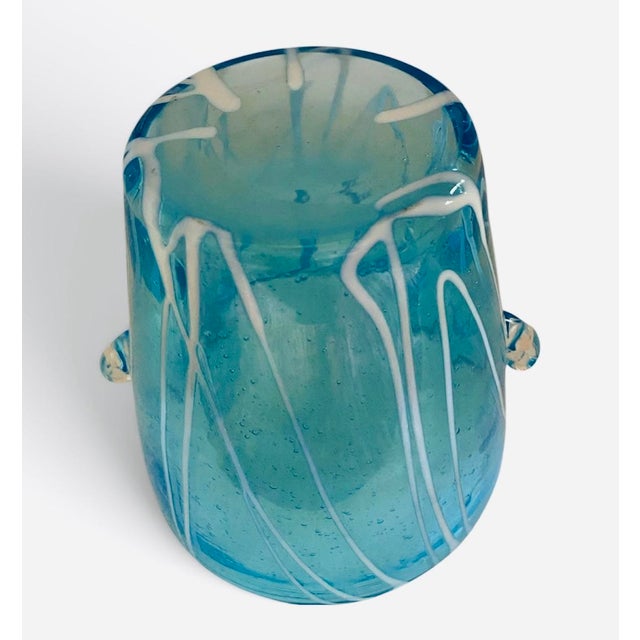 Venini Murano Glass Blue Ice Bucket, 1970-1980s For Sale In Washington DC - Image 6 of 6