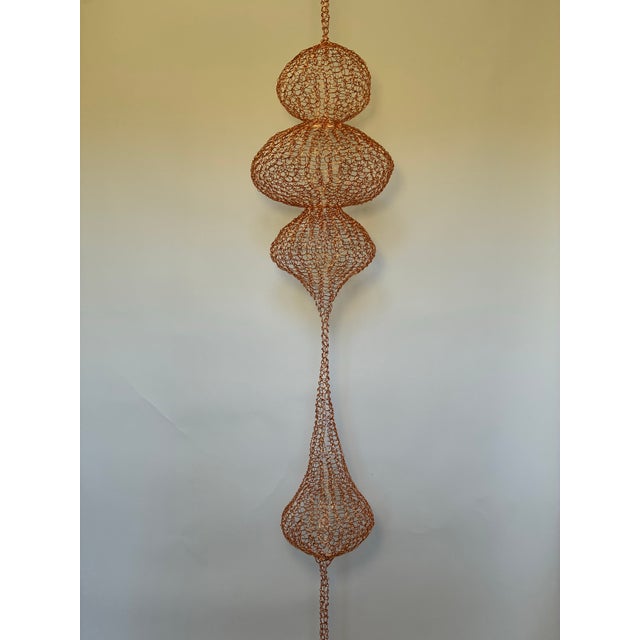 Handmade Copper Wire Sculpture Inspired by the Handwoven Technique of Ruth Asawa #24 For Sale - Image 4 of 4