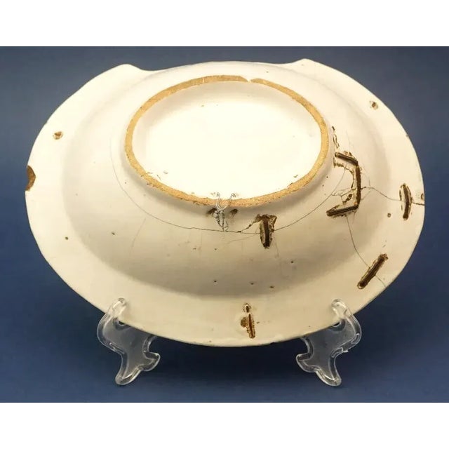 Antique Ceramic Barber Bowl Plate, 1600s For Sale - Image 14 of 16