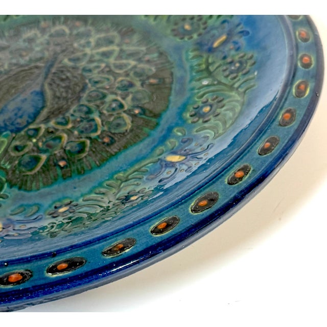 Welsh Arts & Crafts Peacock Charger by John Lang, Aberamffra, circa 1910–1925 For Sale - Image 18 of 18