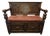 Antique Oak Hall Bench Features Intricate Carvings and a Circular Cane Insert in the Backrest, Late 19th Century For Sale