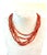 Contemporary Vintage Coral Multi-Strand Beaded Necklace With Sterling Silver Clasp For Sale - Image 3 of 5