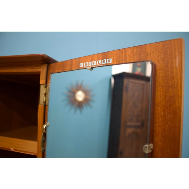 Brown Mid-Century Modern Walnut Compact Wardrobe from Uniflex, 1960s For Sale - Image 8 of 12