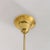 Italian Brass + Opaline Glass Chandelier in the Manner of Stilnovo, 1950s For Sale - Image 9 of 12