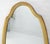 Glass Mid Century Shield Shape Large 22x44 Oval Gold Gilt Leaf Wall Mirror MINT For Sale - Image 7 of 8