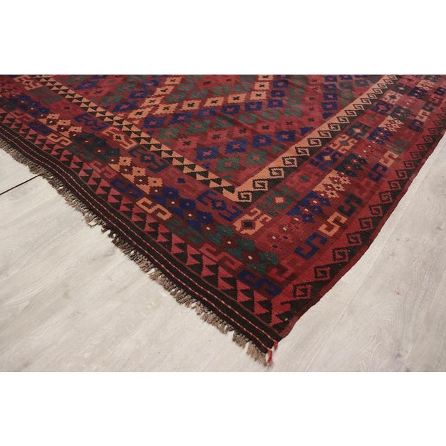 Afghan Kilim Rug, 1920s For Sale - Image 15 of 18