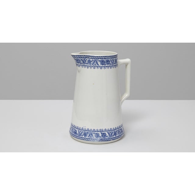 20th Century Belgian Blue Chinoiserie Ceramic Pitcher For Sale - Image 11 of 18