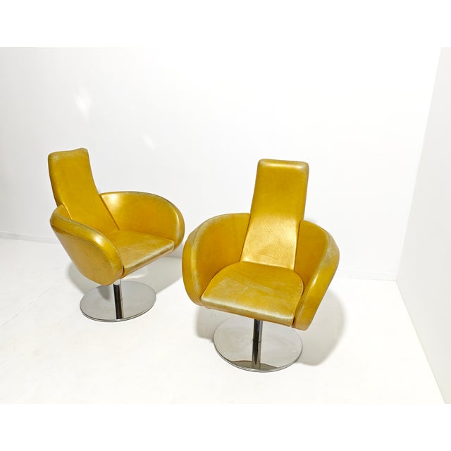 Swivel Armchairs with Chromed Legs, 1980s, Set of 2 For Sale - Image 18 of 18