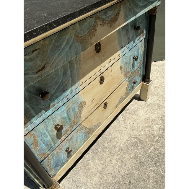 Vintage Hand-Painted Drapery Swag Motif Dresser For Sale - Image 9 of 16