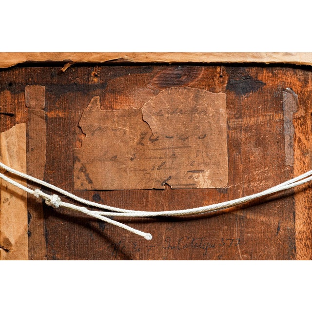 Amazing Antique English School Portrait Gouache Watercolor Painting of Aristocratic Man With Dog Framed Wall Decor For Sale - Image 14 of 15