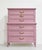 Transitional Mid Century Transitional Highboy Dresser by Dixie Furniture in Pink - Newly Painted For Sale - Image 3 of 14