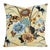 Vintage Cream With Blue & Rust Floral Cotton Pillow Cover For Sale
