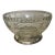 Vintage 1940 Mid-Century Geometric Pressed Glass Centerpiece Bowl With Silver-Plated Pedestal Base For Sale