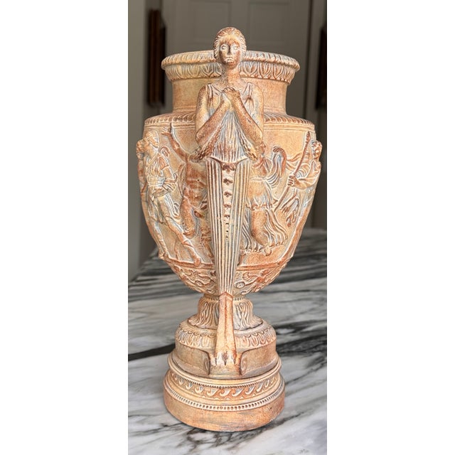 Neoclassical Baccanalian Procession Townley Vase Replica For Sale - Image 4 of 8