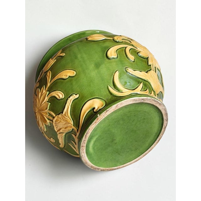 Ceramic Art Nouveau Style Ceramic Plant Pot, 1970s For Sale - Image 7 of 9