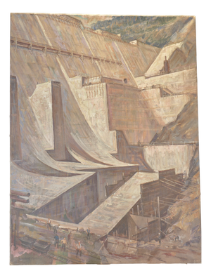 Franz Edwin Gehrig Targis, Dam, 1958, Oil