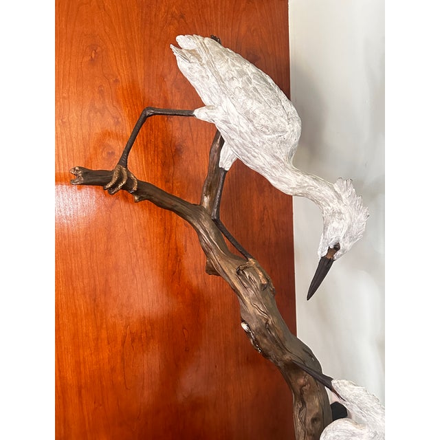 Willam H Turner (1943) ‘Snowy Egrets’ Large Bronze Sculpture For Sale In New York - Image 6 of 10