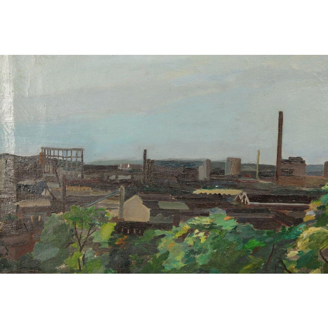 Ben Levene Original Oil Painting, Industrial Landscape For Sale - Image 10 of 12