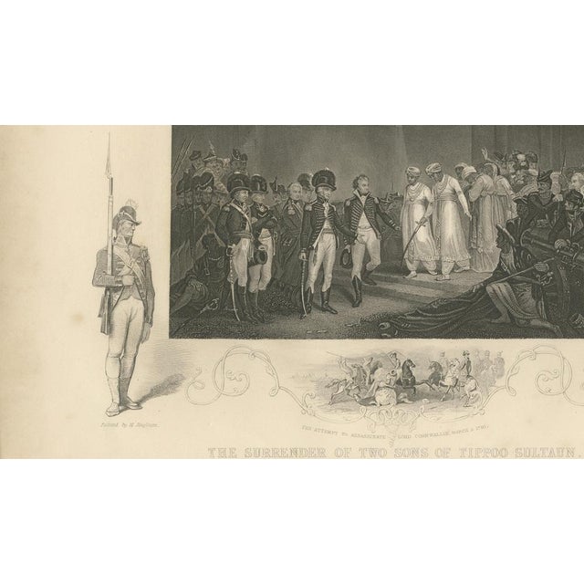 After H. Singleton, India, Tipu Sultan Sons Surrender, Mysore War, 1850, Engraving For Sale - Image 5 of 10