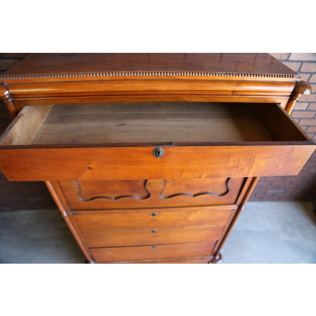 19th Century Antique Biedermeier Style Secretary Desk ~ Chest of Drawers For Sale - Image 5 of 13