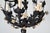1950s Hollywood Regency Style Italian Black Metal Floral Chandeliers - a Pair For Sale - Image 12 of 18