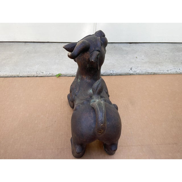 Bronze Guardian Lion or Foo Dog For Sale - Image 4 of 14