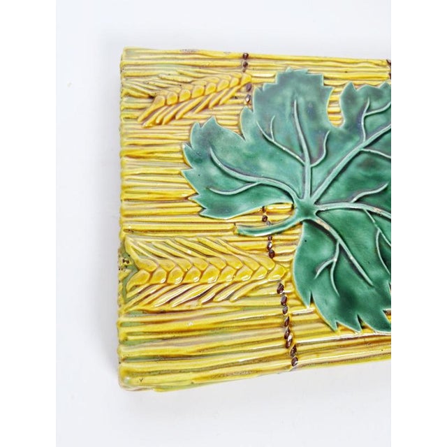 1970s Yellow Glazed Ceramic Trivet, France, 1970s For Sale - Image 5 of 12