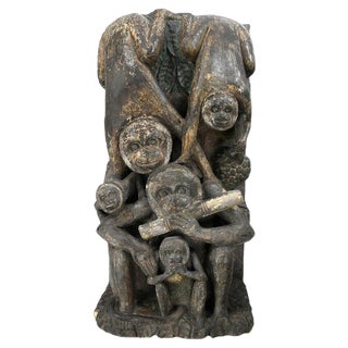Sculpture of Stone Monkeys For Sale