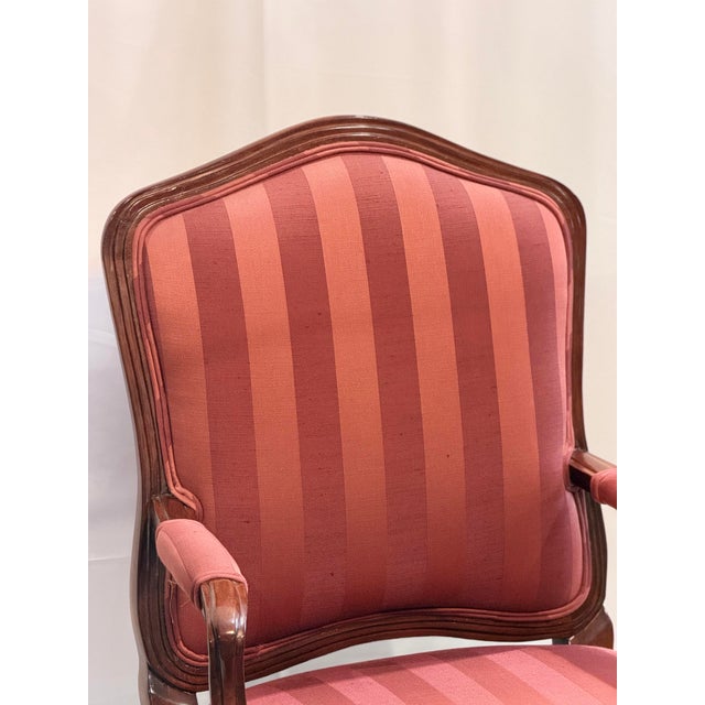 Late 20th Century Late 20th Century Pair of Beverly Furniture Louis XV Style Mahogany Armchairs For Sale - Image 5 of 10