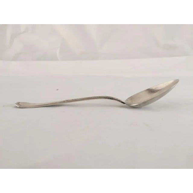 Elegant, Vintage Rare Pattern Set Of Three Silver Plate Table Spoons, Makers Mark Reads" Eagle Hallmark, Rogers , Star...