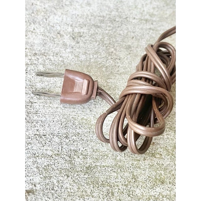 1960s Mid-Century Hollywood Regency-Style Wood & Gray Metal Leviton Lamps - a Pair For Sale - Image 10 of 10