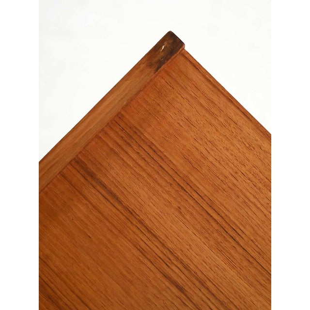 Scandinavian Teak Bedside Table with Two Drawers, 1960s For Sale - Image 9 of 11