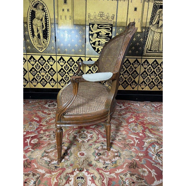Louis Xvi Style Cane Bench For Sale - Image 5 of 7