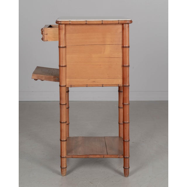 A 19th Century French Faux Bamboo Nightstand. For Sale - Image 4 of 8