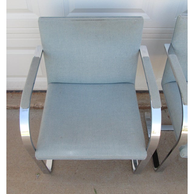 Late 20th Century 2 Ludwig Mies Van Der Rohe Flat Arm Brno Chairs Gordon International For Sale - Image 11 of 15