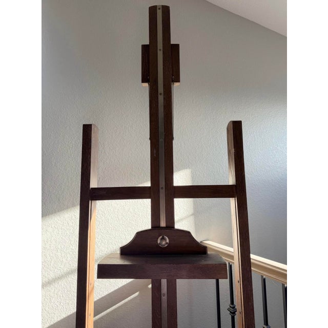 Beautiful, heirloom quality, solid oak English Easel from restoration hardware’s retired vintage collection. This...